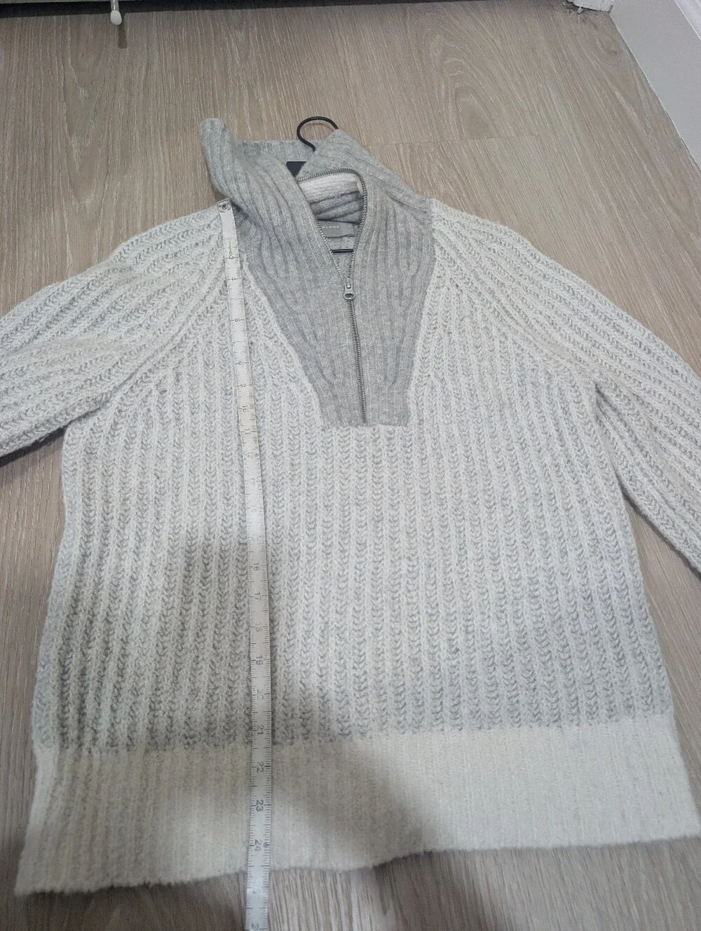 Everlane Grey Luxe Teddy Wool Oversized Half Zip Knit Sweater - Picture 13 of 16